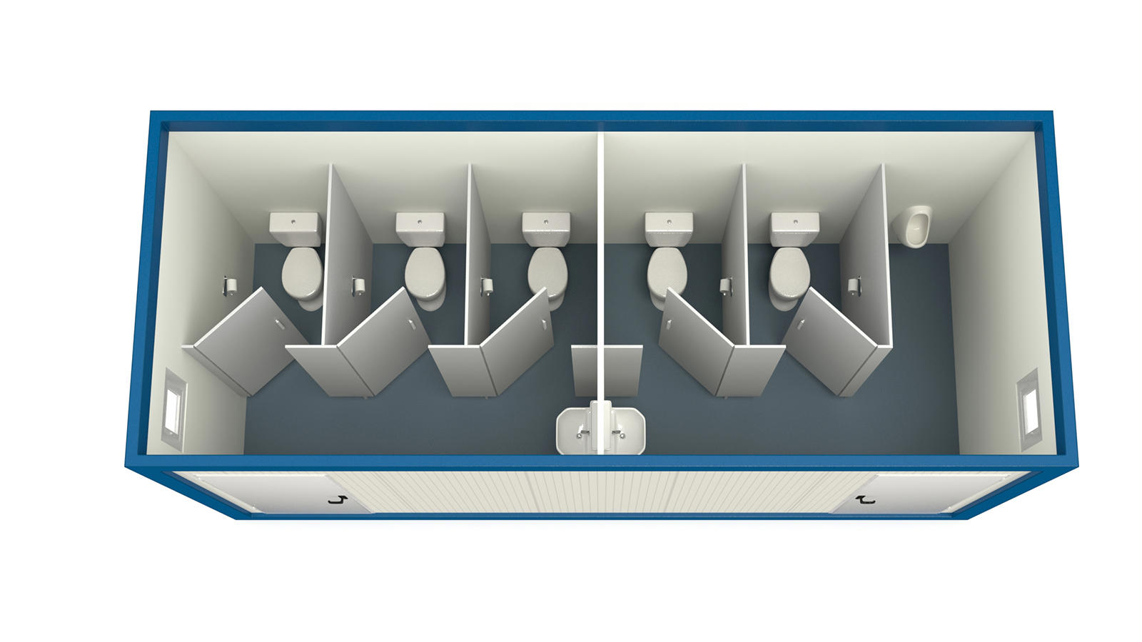 Conteneur Sanitaire 6m HI-FIX 5 WC 1 Urinoir